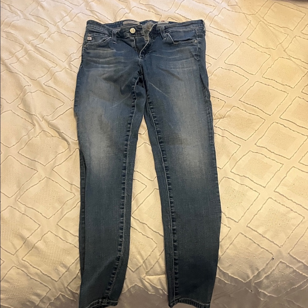 AG Adriano Goldschmied Women's Blue Skinny Jeans